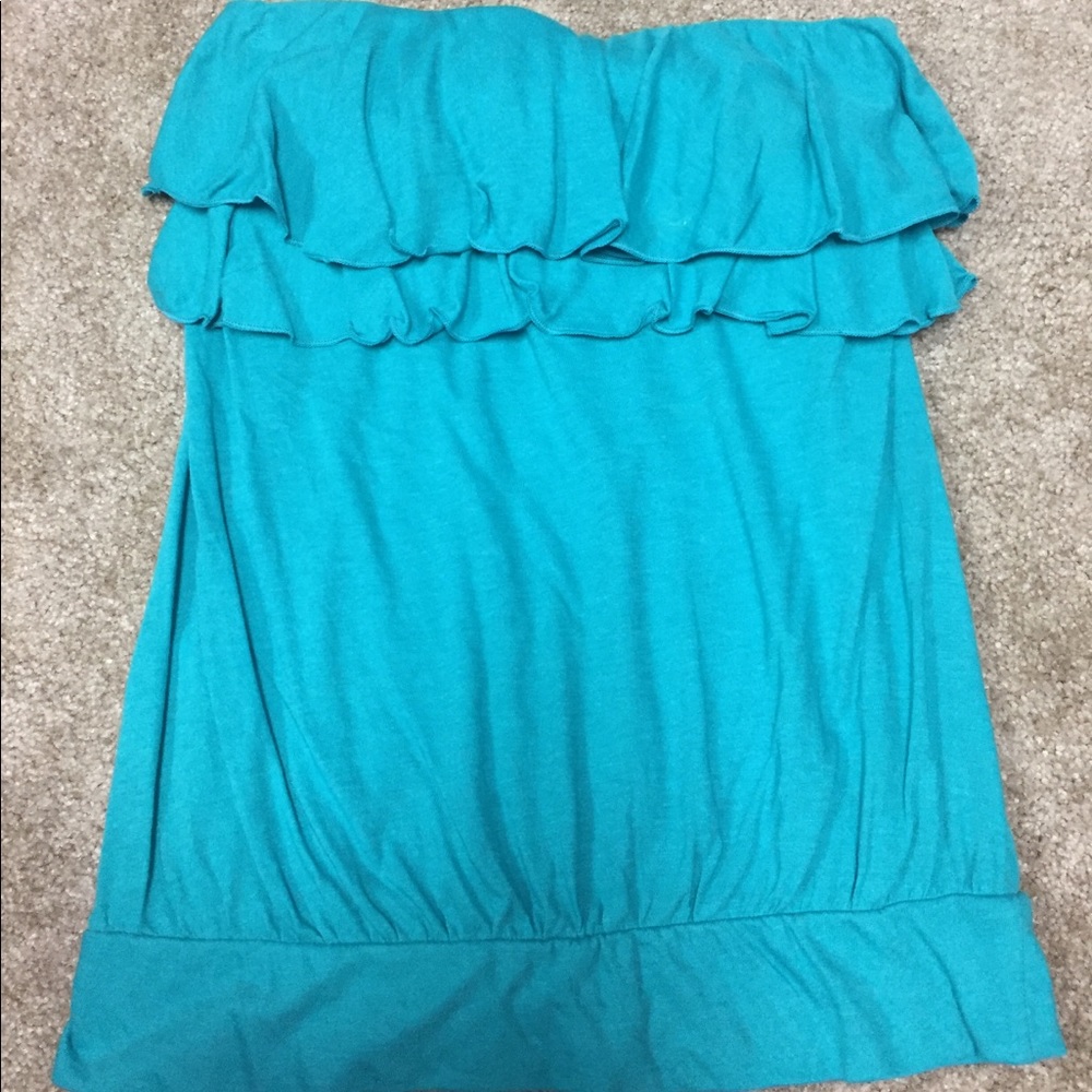 Express ruffle banded tube top